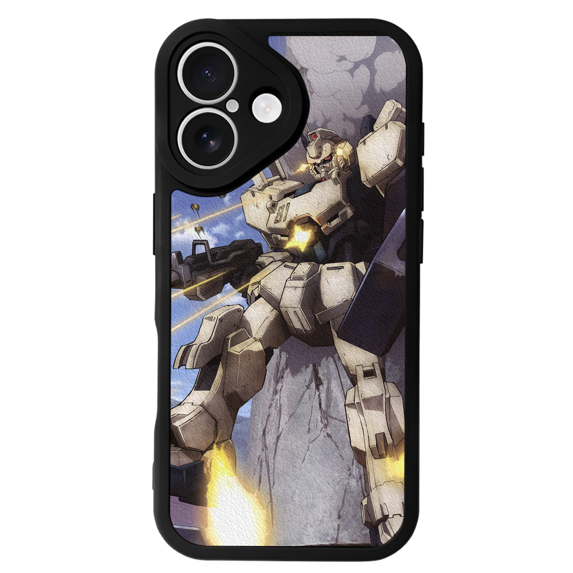 （画像用） 機動戦士ガンダム Mobile Suit Gundam 【iPhone 16シリーズ対応】シリコンスマホケース（レザー調） 材質：シリコン